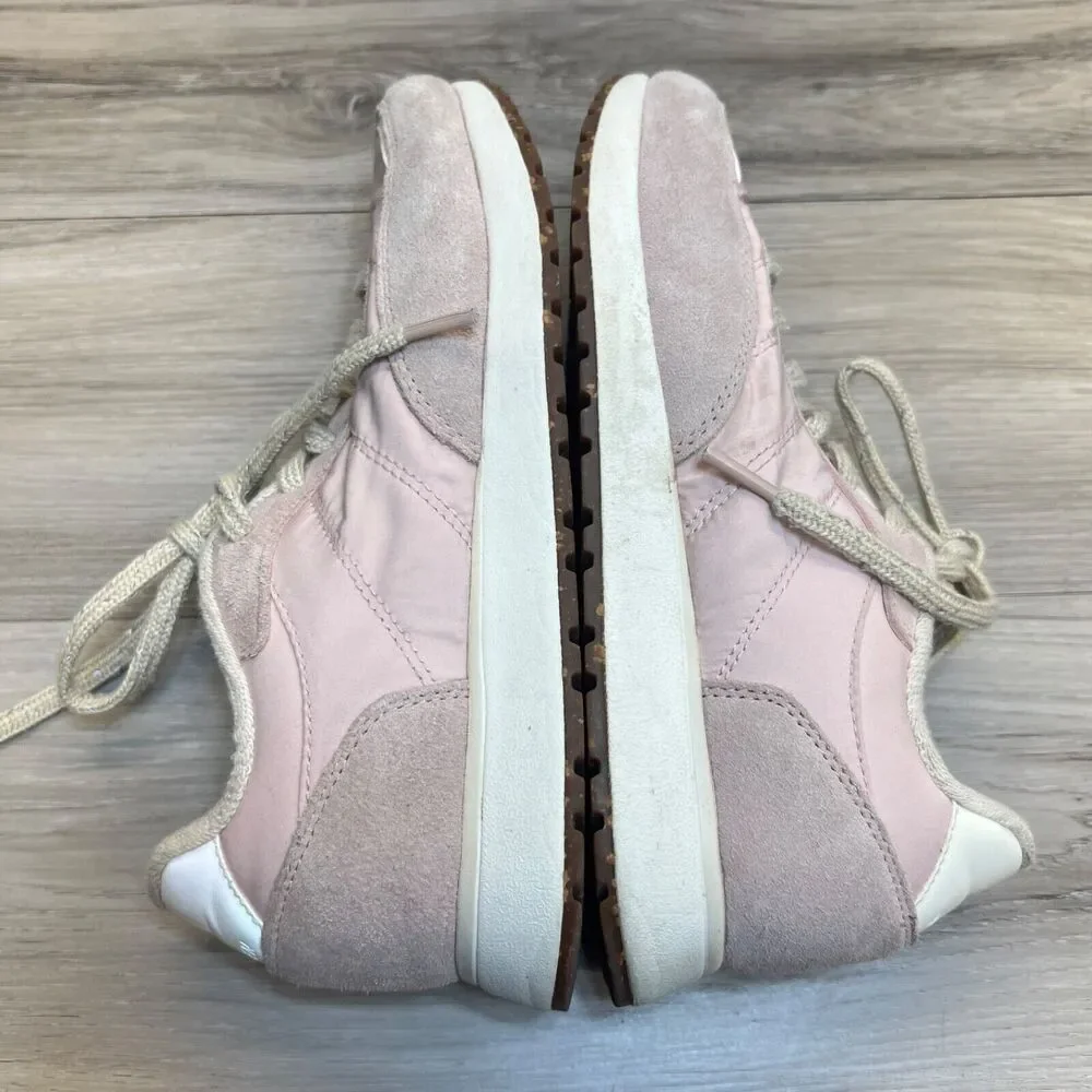 WODEN NELLIE Women's Pink Suede &‎ Nylon Soft Sneaker Shoes Size 7.5